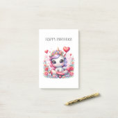Post-it® Anniversaire de Licorne Pilote (Sur un bureau)