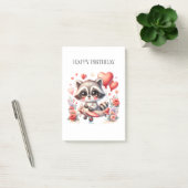 Post-it® Anniversaire de Raton Laveur Volant (Bureau)