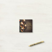 Post-it® Anniversaire Noir et Or (Sur un bureau)