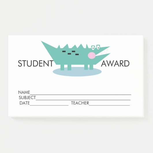 Post-it® Annonce de réalisation de prix d'étudiant (Devant)