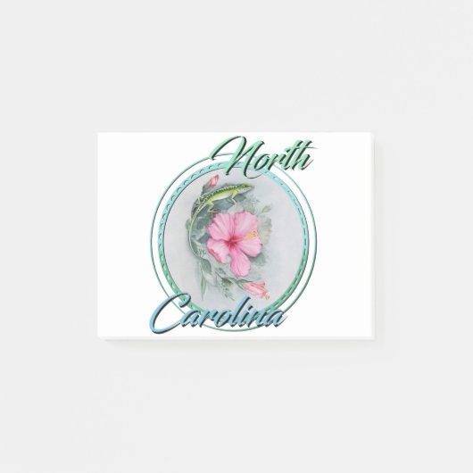 Post-it® Anolis de Caroline & Hibiscus (Devant)