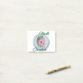 Post-it® Anolis de Caroline & Hibiscus (Sur un bureau)