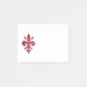 Post-it® ANTIQUE FLEUR ROUGE DE LIS EN Héraldique BLANC