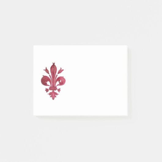 Post-it® ANTIQUE FLEUR ROUGE DE LIS EN Héraldique BLANC (Devant)