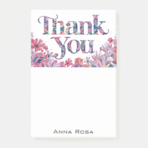 Post-it® *~* AP85 Fleurs de manifeste de gratitude rose