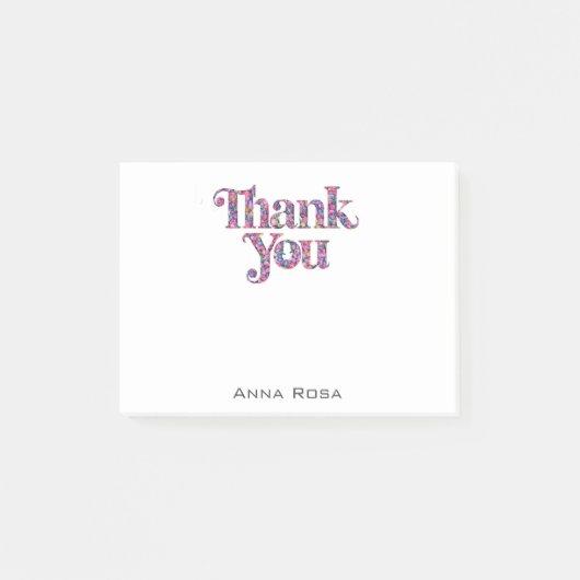 Post-it® *~* AP85 FloralT Merci Gratitude * Manifest (Devant)