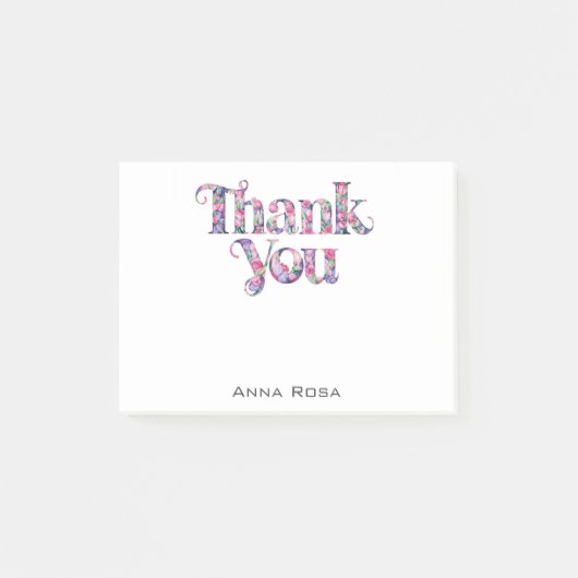 Post-it® *~* AP85 Manifeste de Gratitude Florale Merci (Devant)