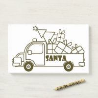 Aperçu camion de Noël Père Noël vue côté voiture