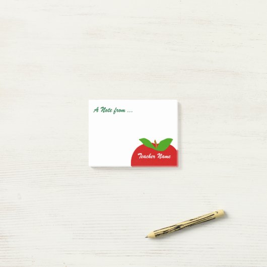 Post-it® Apple conçoivent la note collante de note (Sur un bureau)