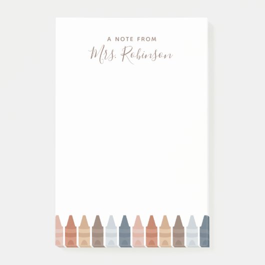Post-it® Appréciation de l'enseignant Boho Crayon Post-it N (Devant)