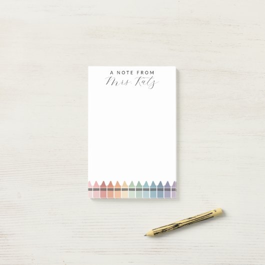 Post-it® Appréciation de l'enseignant Crayon (Sur un bureau)