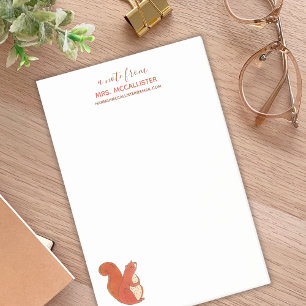 Post-it® Appréciation de l'enseignant jote Squirrel Rappel