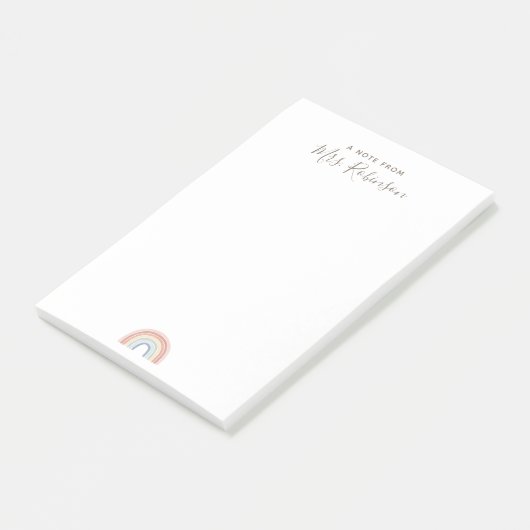 Post-it® Appréciation simple de l'enseignant arc-en-ciel (Incliné)