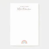 Post-it® Appréciation simple de l'enseignant arc-en-ciel (Devant)