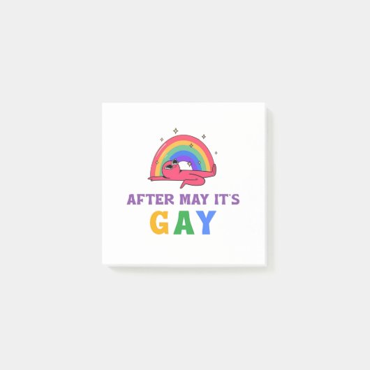 Post-it® Après mai c'est Gay Funny LGBT Pride Mois (Devant)