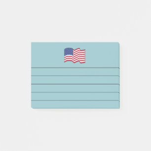 Post-it® Aqua American Flag Post It Notes Cadeau