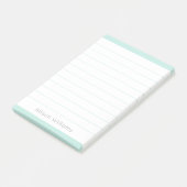 Post-it® Aqua Blue Lined Personnalisé (Incliné)