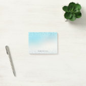 Post-it® Aqua Blue Ombre Glitzy Sparkle Parties scintillant (Bureau)