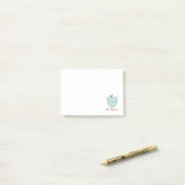 Post-it® Aqua Chevron Apple Teacher Post-It Notes (Sur un bureau)