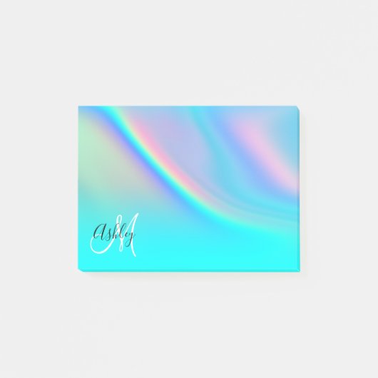 Post-it® Aqua Edge Rainbow Ombre Monogramme (Devant)
