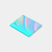 Post-it® Aqua Edge Rainbow Ombre Monogramme (Incliné)