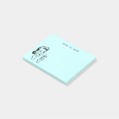 Post-it® Aqua Funny Retro femme au foyer Note pour soi (Incliné)