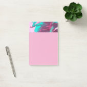 Post-it® Aqua Pink Abstrait Personnalisé Post it Notes 4x6 (Bureau)