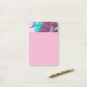 Post-it® Aqua Pink Abstrait Personnalisé Post it Notes 4x6 (Sur un bureau)