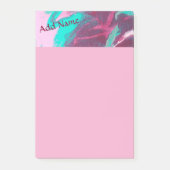 Post-it® Aqua Pink Abstrait Personnalisé Post it Notes 4x6 (Devant)