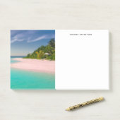 Post-it® Aquamarine Ocean Tropical Beach Scenic (Sur un bureau)