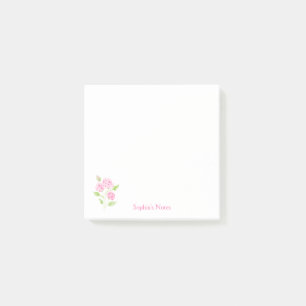 Post-it® Aquarelle à perte peinte à la main Rose Floral
