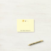 Post-it® Aquarelle Abee et Fleur Personnaliser (Sur un bureau)