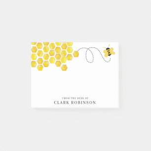 Post-it® Aquarelle Abeille Miel Du Bureau De Nom Personnali
