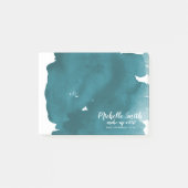 Post-it® Aquarelle Abstraite couleur turquoise trait de bro (Devant)