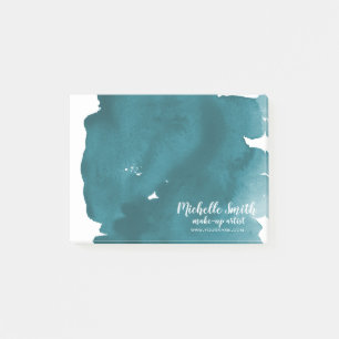 Post-it® Aquarelle Abstraite couleur turquoise trait de bro