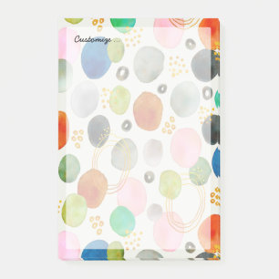 Post-it® Aquarelle Abstraite Pebble Gold Parties scintillan