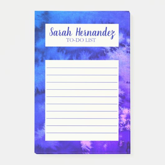 Post-it® Aquarelle Abstraite Purple Épicerie Boutique à fai (Devant)