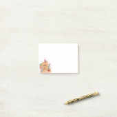 Post-it® Aquarelle amusant Grumpy Chat Kitten Noël (Sur un bureau)