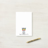 Post-it® Aquarelle Angel Avec Arcs-En-Ciel Lire Un Livre (Sur un bureau)