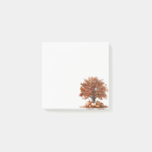 Post-it® Aquarelle Arbre d'automne et Citrouilles