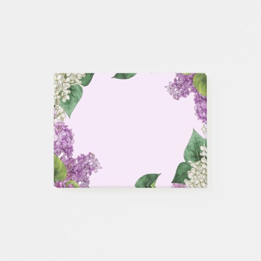 Post-it® Aquarelle Arbuste Lilac Jardin Fleurs Art (Devant)