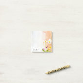 Post-it® Aquarelle avec nom personnalisé (Sur un bureau)