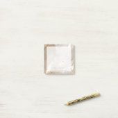 Post-it® Aquarelle Beige élégant Or Nom d'huile Notaire (Sur un bureau)