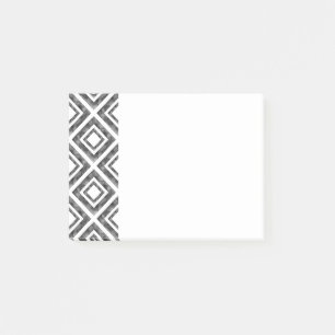 Post-it® Aquarelle blanche de charbon Diamant Géométrique