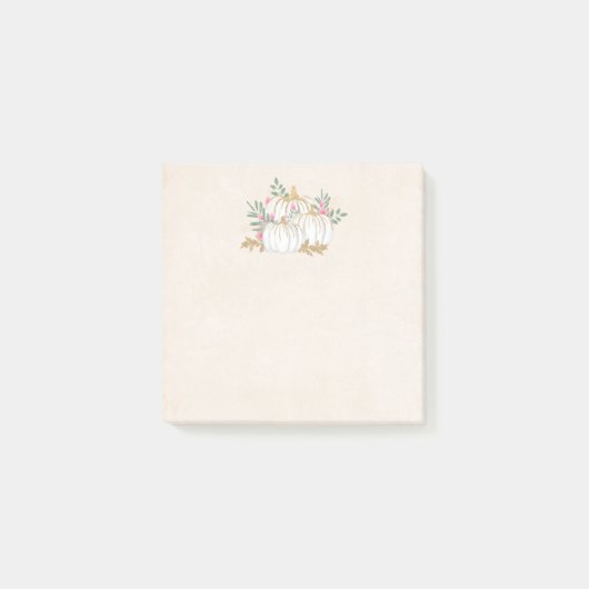 Post-it® Aquarelle blanche et Citrouille or (Devant)