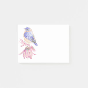 Post-it® Aquarelle Bleu Bleu Oiseau de l'Est