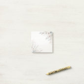 Post-it® Aquarelle bleu ivoire Fleurs Post it Notes (Sur un bureau)