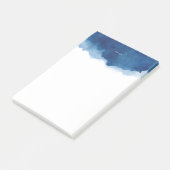 Post-it® Aquarelle bleu marine moderne Splash Personnalisé (Incliné)