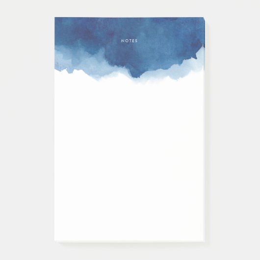 Post-it® Aquarelle bleu marine moderne Splash Personnalisé (Devant)