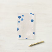 Post-it® Aquarelle bleu marine pois nautiques (Sur un bureau)